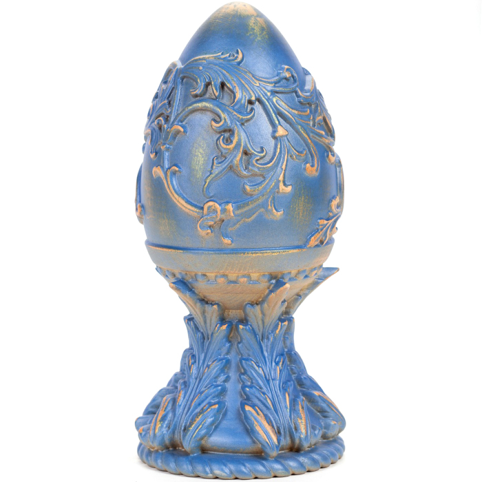Сувенир из массива бука "Яйцо пасхальное" синее
